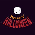 Happy Halloween banner. Handwritten lettering, calligraphy Royalty Free Stock Photo