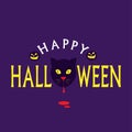 Happy Halloween banner. Handwritten lettering, calligraphy Royalty Free Stock Photo