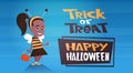 Happy Halloween Banner Holiday Decoration Horror Party Greeting Card Cute Cartoon Bee Trick Or Treat Royalty Free Stock Photo