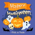 Happy Halloween Banner Invitation Card Ghost Royalty Free Stock Photo