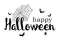 Happy Halloween banner. Invitation letter and Message concept. Holiday and Ghost theme. Vector illustration
