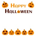 Happy halloween banner. Happy halloween lettering with copy space. Happy Halloween text for greeting cards, banners, flyers Royalty Free Stock Photo