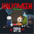 Happy Halloween banner or party invitation Royalty Free Stock Photo