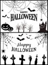 Happy Halloween Banner on Vector Illustration