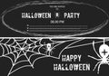 Happy halloween banner set of vector design october holiday horror night illustration. Royalty Free Stock Photo