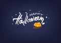 Happy Halloween, banners logo poster liquid concept vector illustration, calligraphy, greeting card, party invitation background