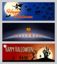 Happy Halloween banners. Royalty Free Stock Photo