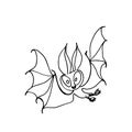 Happy Halloween. Bats silhouettes - vector illustration. Cartoon illustration Royalty Free Stock Photo