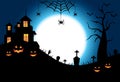 HAPPY HALLOWEEN BATS SPIDER WEB TEXT Royalty Free Stock Photo