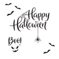 Happy Halloween and Boo typography