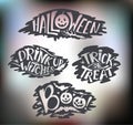Happy Halloween Calligraphy backgrounds. Vector banner Royalty Free Stock Photo