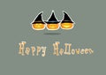 Happy halloween card, Halloween pumpkins,