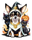 Happy Halloween with Chihuahua dog.