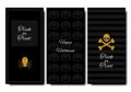 Happy Halloween. Collections banner vertical background. Stylish design. Gold items.