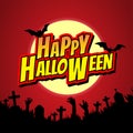 Happy Halloween Comic Speech Bubble, Cartoon