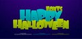 Happy halloween comics alphabet font. Typography comic logo or movie fonts designs concept. vector illustration Royalty Free Stock Photo