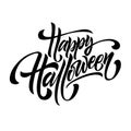 Happy Halloween congratulation, invitation handwriting lettering isolated