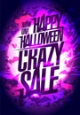 Happy Halloween crazy sale poster design