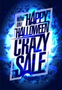 Happy Halloween crazy sale poster design