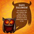 Happy halloween cute banner on the craft paper Royalty Free Stock Photo