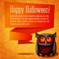 Happy halloween cute banner or greeting card on Royalty Free Stock Photo