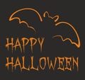 Happy Halloween dark party vector card