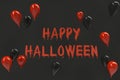 Happy Halloween Day in Black Background Royalty Free Stock Photo