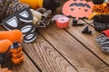 Happy Halloween day with Fitness, Exercise, Working out healthy lifestyle background concept.  Halloween healthy lifestyle Royalty Free Stock Photo