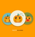 Happy Halloween design background and Cute note paper. Vector il Royalty Free Stock Photo