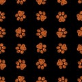 Happy Halloween design doodle orange paw print