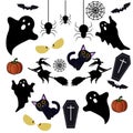 Happy Halloween design elements. Halloween design elements, logos, badges, labels, icons and objects. Royalty Free Stock Photo