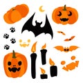 Happy Halloween design elements. Halloween Royalty Free Stock Photo