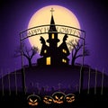 Happy Halloween Design With Haunted House Royalty Free Stock Photo