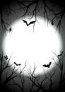 Happy halloween died tree silhouette background Royalty Free Stock Photo