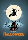Happy Halloween dig letter background. vector illustration design Royalty Free Stock Photo
