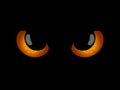 Happy Halloween. Evil scary eyes, black pupils. Halloween element for design. Vector