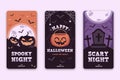 happy halloween festival instagram stories concept template collection