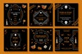 happy halloween festival instagram stories concept template collection