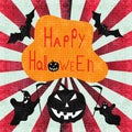 Happy Halloween festive abstract background vector illustration