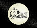 Happy Halloween full moon and pumpkin illustration Royalty Free Stock Photo