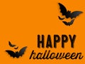 Happy Halloween Ghost Bat Icon Background Royalty Free Stock Photo