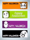 Happy Halloween Ghost Bat Icon Background Royalty Free Stock Photo