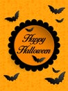 Happy Halloween Ghost Bat Icon Background Royalty Free Stock Photo