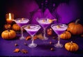 Happy Halloween ghoulish party cocktail drinks Royalty Free Stock Photo