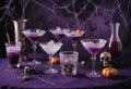 Happy Halloween ghoulish party cocktail drinks Royalty Free Stock Photo