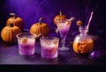 Happy Halloween ghoulish party cocktail drinks Royalty Free Stock Photo
