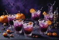 Happy Halloween ghoulish party cocktail drinks Royalty Free Stock Photo
