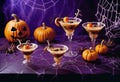 Happy Halloween ghoulish party cocktail drinks Royalty Free Stock Photo