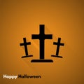 Happy Halloween. Gravestone icon