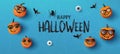 Happy Halloween greeting banner. Royalty Free Stock Photo